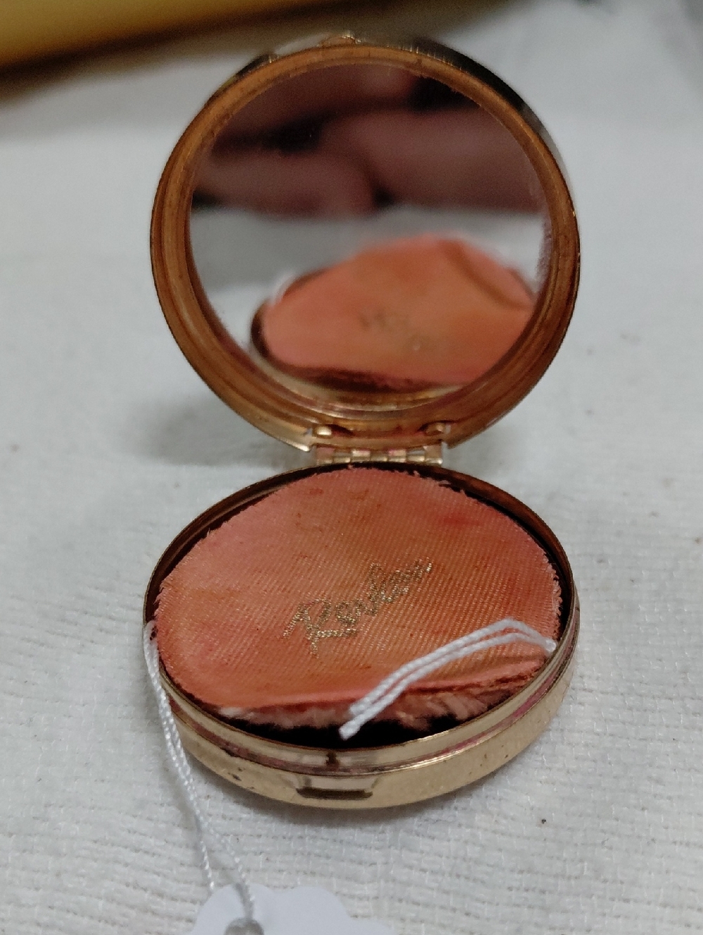 Vintage Revlon Peach Blush Compact with Mirror